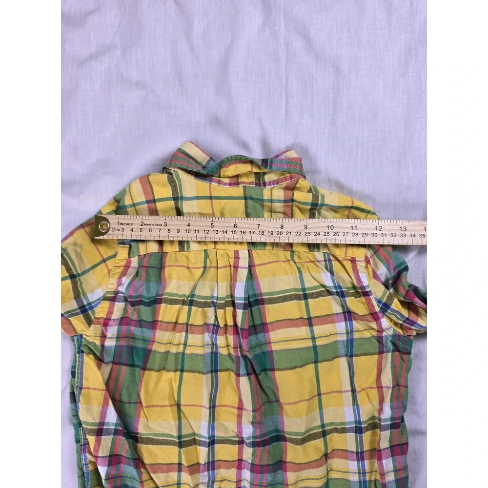 Ralph Lauren Shirt Boys 8 Multicolor Plaid Long Sleeve Button Up Casual Spring